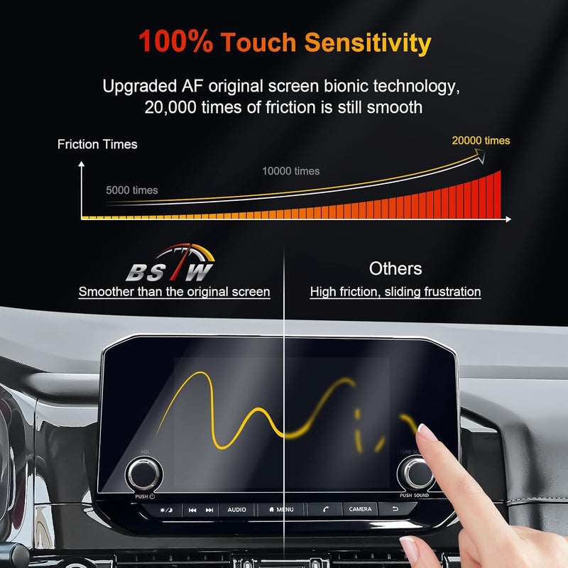 BSTW for 2024 Nissan Pathfinder Screen Protector for 2022-2024 Pathfinder S/SV 8-inch Touchscreen Display Bubble Free Soft Nano Protective Film 2PCS - Image 4